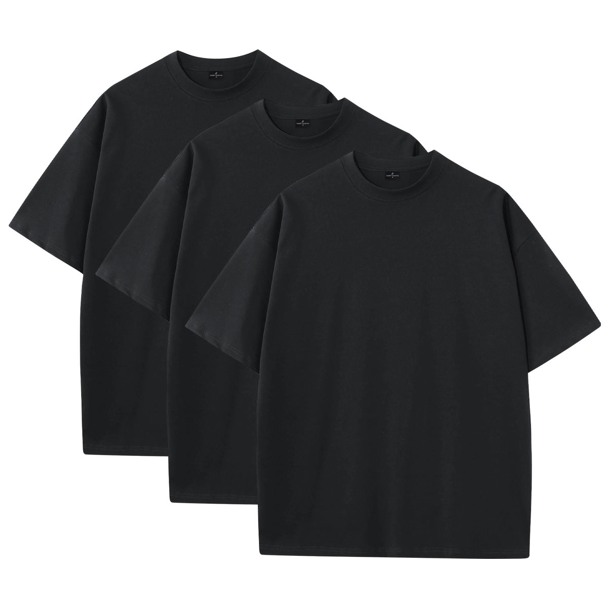 All Black 3-Pack - 275GSM Heavy Loose Fit T-Shirt